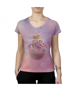 Bokeh Cupcake woman T-Shirt