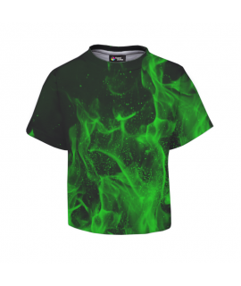 Green Flames T-shirt for kids