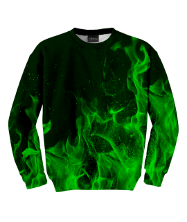 Green Flames Sweater